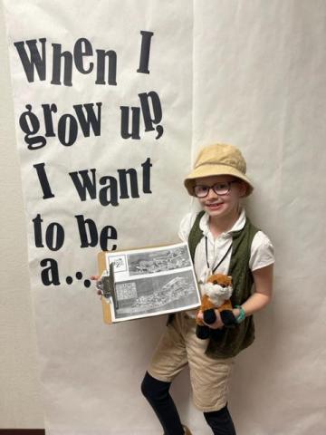 We have been celebrating our College and Career Week here at Larsen.  Thursday students got to dress up as what they want to be when they grow up.  We had teachers, astronauts, doctors, paleontologist, photographers, construction workers, policeman, nurses, zoo keeper and many others. We are excited for their futures!