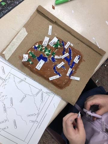 Fourth grade finished their unit on geography by making salt dough maps of the physical features of Utah!