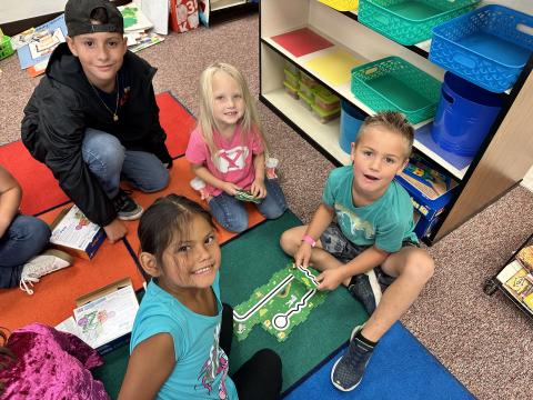 The kindergarten classes got to try their hand at beginning coding this week.  They were lucky to have some help from students from Diamond Fork Middle School.