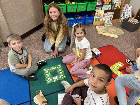 The kindergarten classes got to try their hand at beginning coding this week.  They were lucky to have some help from students from Diamond Fork Middle School.