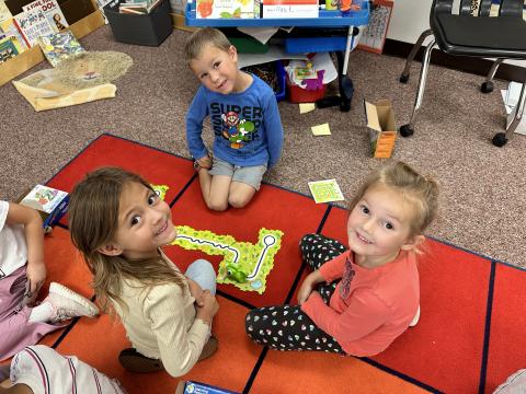 The kindergarten classes got to try their hand at beginning coding this week.  They were lucky to have some help from students from Diamond Fork Middle School.