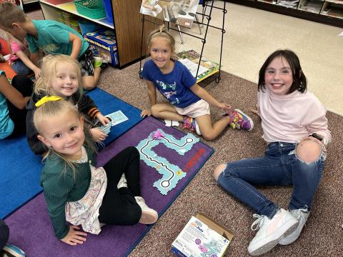 The kindergarten classes got to try their hand at beginning coding this week.  They were lucky to have some help from students from Diamond Fork Middle School.