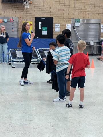  The BYU Cougar Strong and Dunk Team visited Larsen Elementary to teach students about being academically, socially and emotionally strong every day.   Cosmo also came with them and showed some of  his tricks too.  The students had a blast and learned some valuable lessons on how to be strong in all areas of their lives.