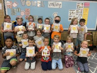 Our 2nd grade classes are so lucky this year to be able to receive a monthly book from some kind sponsors.  Friends and family donated money to buy books for every second grade student.  This was Septembers book that they received
