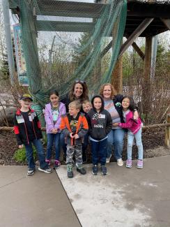 Larsen Kindergarten-2nd grades all took a field trip to Hogle Zoo on Wednesday.  The students were so excited about how active the polar bear, otters and elephants were that day.  They learned about the animals and habitats of all different species.  We had many parent helpers that day also to help keep all the kids where they were supposed to be.