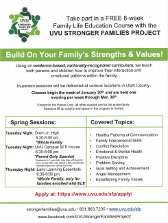 Family Life Education Course from UVU