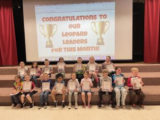 April leaders of the month for Never Give Up.  We are so proud of these students!